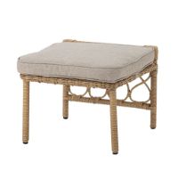 Billede af Bloomingville Belluce Loungestol m. Taburet H: 82 cm - Natur Flettet Polyrattan
