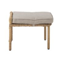 Billede af Bloomingville Belluce Loungestol m. Taburet H: 82 cm - Natur Flettet Polyrattan