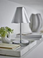 Billede af Bloomingville Lianna Genopladelig Transportable Lampe H: 28 cm -Sølv/Metal