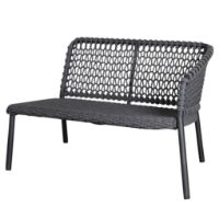 Billede af Cane-line Outdoor Ocean 2 Pers. Sofa Venstre Modul B: 105 cm - Soft Rope/Dark Grey