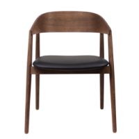 Billede af Andersen Furniture AC2 Stol  H: 74 cm - Bøg Røget Lak/Sort Læder 