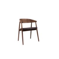 Billede af Andersen Furniture AC2 Stol  H: 74 cm - Bøg Røget Lak/Sort Læder 