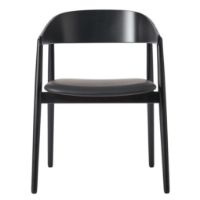 Billede af Andersen Furniture AC2 Stol  H: 74 cm - Bøg Sort/Sort Læder 