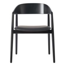 Billede af Andersen Furniture AC2 Stol  H: 74 cm - Bøg Sort/Sort Læder 