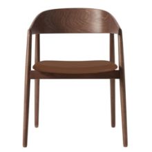 Billede af Andersen Furniture AC2 Stol  H: 74 cm - Bøg Røget Lak/Brun Læder