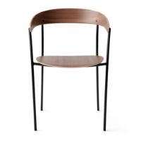 Billede af New Works Missing Armchair Chair SH: 46 cm - Lacquered Walnut/Ultra 574 Brandy 