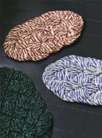 Billede af HAY Coco Door Mat Swirl 40x80 cm - Bordeaux/Off-white 