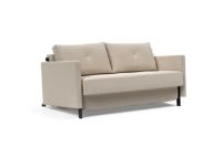 Billede af Innovation Living Cubed Sovesofa m. Armlæn L: 140 cm - Blida Sand Grey/Mat Sort