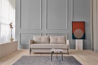 Billede af Innovation Living Cubed Sovesofa m. Armlæn L: 140 cm - Blida Sand Grey/Mat Sort