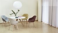 Billede af HAY CPH 20 Round Table Ø: 90 cm - Lacquered Solid Oak/Off White Linoleum