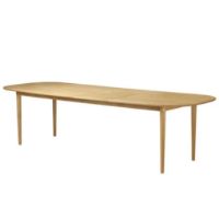 Billede af FDB Møbler C63E Bjørk Spisebord med udtræk og 2 stk. tillægsplader L: 280 cm - Olieret Eg Bordplade FORUDBESTIL: MIDT MARTS 