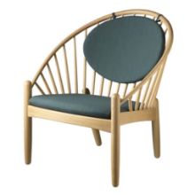 Billede af FDB Møbler J166 Poul M. Volther Jørna Lænestol - Sortmalet Eg, Green