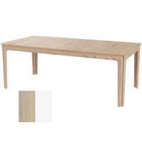 Billede af Skovby SM27 Spisebord inkl. 3 Tillægsplader L: 205-358 cm - Hvidolieret Eg/Hvid Laminat