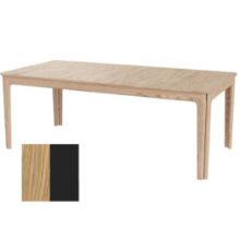 Billede af Skovby SM27 Spisebord inkl. 3Tillægsplader L. 205-358 cm - Massiv Naturolieret Eg/Sort nanolaminat