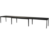 Billede af Skovby SM27 Spisebord inkl. 3 Tillægsplader L: 205-358 cm - Sort Lakeret Eg