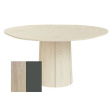 Billede af Skovby SM33 Spisebord inkl. 3 stk. Tillægsplader Ø: 123-149 cm - Hvidolieret Eg/Grøn Laminat