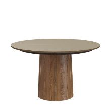 Billede af Skovby SM33 Spisebord inkl. 3 stk. Tillægsplader Ø: 123-149 cm - Lakeret Valnød/Muskat Laminat