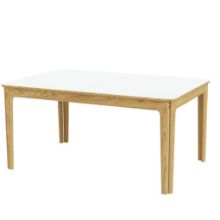 Billede af Skovby SM26 Spisebord inkl. 3 stk. Tillægsplader L: 155-308 cm - Naturolieret Eg/Hvid Laminat