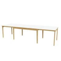 Billede af Skovby SM26 Spisebord inkl. 3 stk. Tillægsplader L: 155-308 cm - Naturolieret Eg/Hvid Laminat