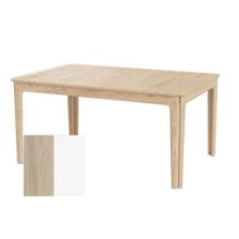 Billede af Skovby SM26 Spisebord inkl. 3 stk. Tillægsplader L: 155-308 cm - Hvidolieret Eg/Hvid Laminat