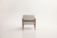 Billede af LK Hjelle Lænestol 711 H: 75 cm - Valnød Sheepskin Moonlight 