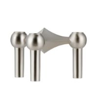 Billede af STOFF Nagel Candle Holder H: 6,9 cm - Brushed Chrome