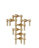 Billede af STOFF Nagel Candle Holder H: 6,9 cm - Brushed Brass