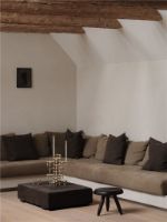 Billede af STOFF Nagel Candle Holder H: 6,9 cm - Brushed Brass