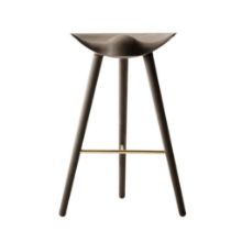 Billede af Audo Copenhagen ML42 Counter Stool SH: 69 cm - Brunt Olieret Eg/Messing