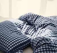 Billede af Juna Bæk&Bølge Sengetøj inkl. Pudebetræk 140x220 cm - Mørk Blå/Hvid OUTLET