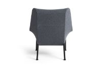 Billede af HAY O2 Lounge Chair H: 97,5 cm - Black Powder Coated Steel/Soft Grey FORUDBESTIL: FEBRUAR 2026
