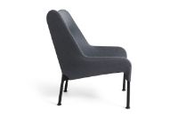Billede af HAY O2 Lounge Chair H: 97,5 cm - Black Powder Coated Steel/Soft Grey FORUDBESTIL: FEBRUAR 2026