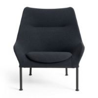 Billede af HAY O2 Lounge Chair H: 97,5 cm - Black Powder Coated Steel/Soft Black
