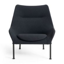 Billede af HAY O2 Lounge Chair H: 97,5 cm - Black Powder Coated Steel/Soft Black