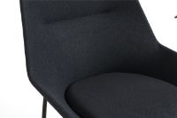 Billede af HAY O2 Lounge Chair H: 97,5 cm - Black Powder Coated Steel/Soft Black