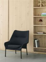 Billede af HAY O2 Lounge Chair H: 97,5 cm - Black Powder Coated Steel/Soft Black