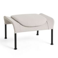 Billede af HAY O2 Ottoman H: 40,5 cm - Black Powder Coated Steel/Light Grey