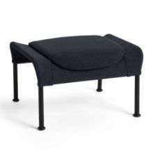 Billede af HAY O2 Ottoman H: 40,5 cm - Black Powder Coated Steel/Black
