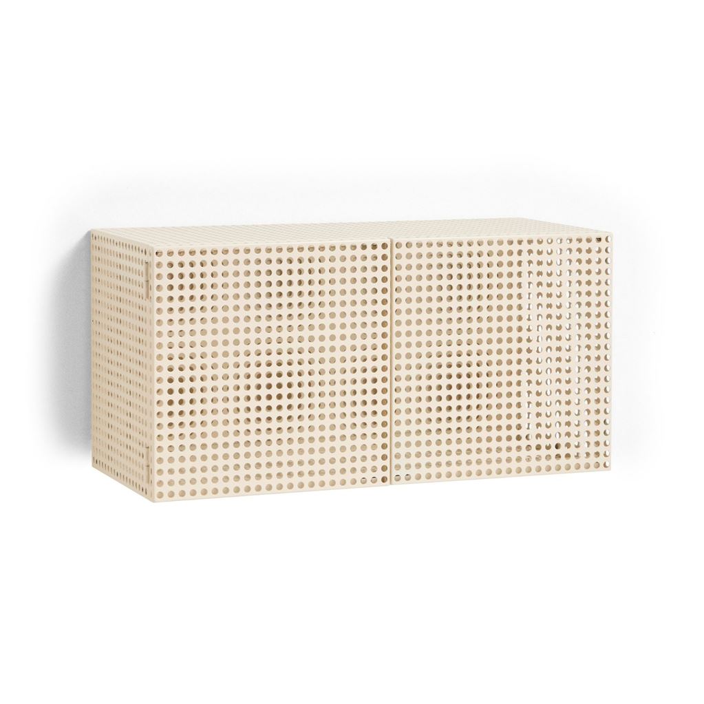 Billede af HAY Perforated Wall Cabinet Small 45x89 cm - Steel/Eggshell