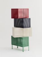 Billede af HAY Perforated Wall Cabinet Small 45x89 cm - Steel/Eggshell