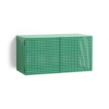 Billede af HAY Perforated Wall Cabinet Small 45x89 cm - Steel/Soft Jade 