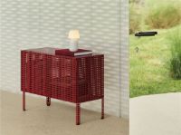 Billede af HAY Perforated Floor Cabinet Small 66,5x89 cm - Steel/Wine Red