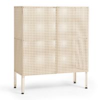 Billede af HAY Perforated Floor Cabinet Medium 106,5x89 cm - Steel/Eggshell