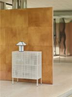 Billede af HAY Perforated Floor Cabinet Medium 106,5x89 cm - Steel/Eggshell