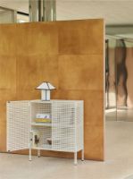 Billede af HAY Perforated Floor Cabinet Medium 106,5x89 cm - Steel/Eggshell