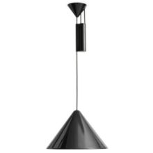 Billede af HAY Compass Adjustable Pendant 430 Ø: 43 cm - Aluminium/Soft Black 