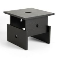 Billede af HAY Wood Box Coffee Table 40x40 cm - Black Lacquered Oak 