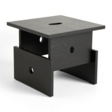 Billede af HAY Wood Box Coffee Table 40x40 cm - Black Lacquered Oak 