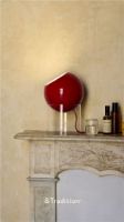 Billede af &Tradition Topan Table Lamp VP13 Ø: 21 cm - Clear/Vermilion Red
