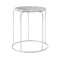 Billede af &Tradition Wire Stool Marble Top VP11 Ø: 38 cm - Marble Bianco Carrara